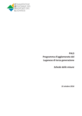 PAL3 Programma D'agglomerato Del Luganese Di Terza Generazione