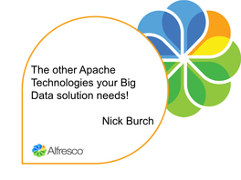 The Other Apache Technologies Your Big Data Solution Needs! Nick