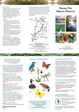 Paxton Pits Nature Reserve Brochure And