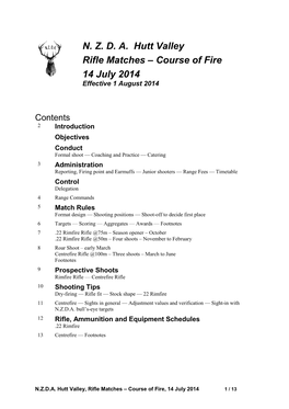 NZDA Hutt Valley Rifle Matches