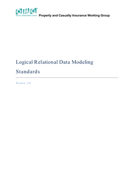 Logical Relational Data Modeling Standards