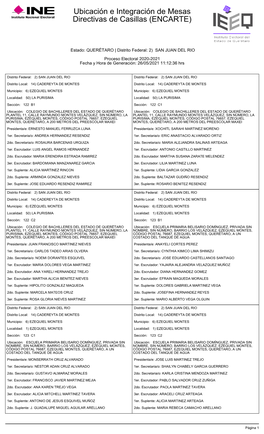 Ubicación E Integración De Mesas Directivas De Casillas (ENCARTE)