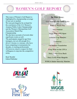 Women's Golf Report