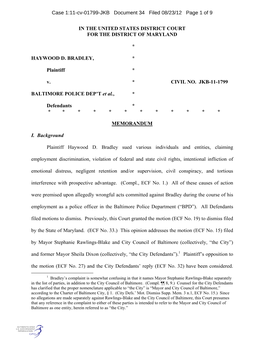 Case 1:11-Cv-01799-JKB Document 34 Filed 08/23/12 Page 1 of 9