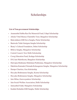 Scholarships