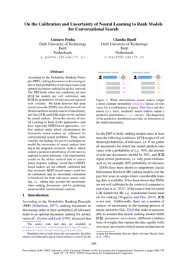 On the Calibration and Uncertainty of Neural Learning to Rank Models for Conversational Search