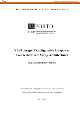 VLSI Design of Configurable Low-Power Coarse-Grained Array
