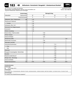 BUS Güllesheim / Kurtscheid / Rengsdorf