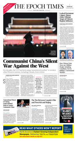 Communist China's Silent War Against the West