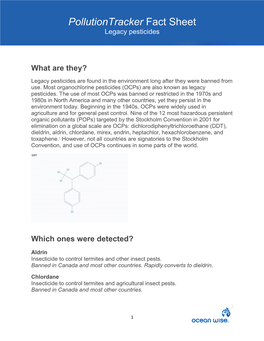 Pollutiontracker Fact Sheet Legacy Pesticides