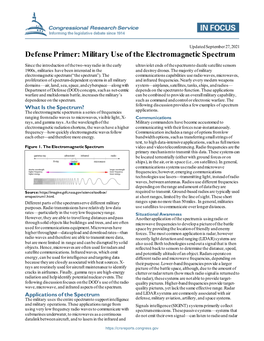 Defense Primer: Military Use of the Electromagnetic Spectrum