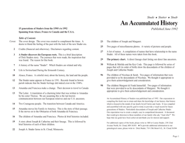 An Accumulated History 15 Generations of Studers from the 1590'S to 1992 Published June 1992 Spanning from Alsace, France to Canada and the U.S.A