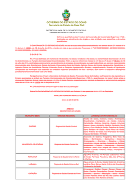 Decreto Numerado N° 8.438 / 2015
