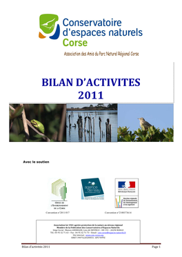 Bilan D'activites 2011