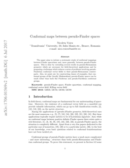 Conformal Maps Between Pseudo-Finsler Spaces