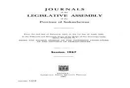 Journals Legislative Assembly