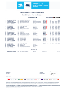 CLASSIFICATION Round 3