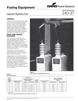 240-37 Capacitor Expulsion Fuse