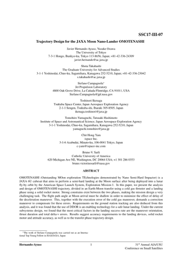 Trajectory Design for the JAXA Moon Nano-Lander OMOTENASHI