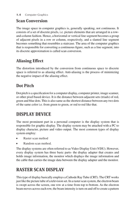 1.4 Computer Graphics Display Device Raster Scan Display