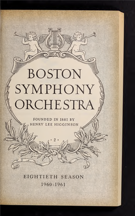 Boston Symphony Orchestra Concert Programs, Season 80, 1960-1961