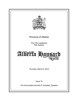 Alberta Hansard