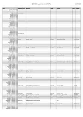 RNSW Regatta Calendar 2020-24