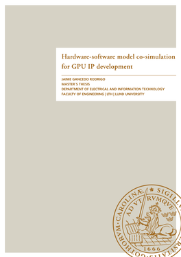 Hardware-Software Model Co-Simulation for GPU IP Development