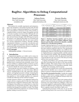 Bugdoc: Algorithms to Debug Computational Processes