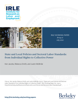 State and Local Policies and Sectoral from Individual Rights to Collective