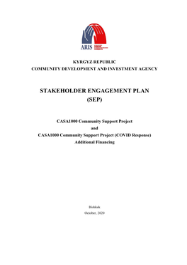 Stakeholder Engagement Plan (Sep)