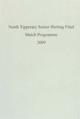 North Tipperary Senior Hurling Final Match Programme 2009
