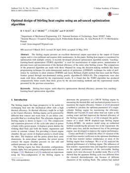 Optimal Design of Stirling Heat Engine Using an Advanced Optimization Algorithm