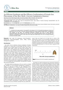 An Efficient Synthesis and Bio Efficacy Confirmation of Female Sex