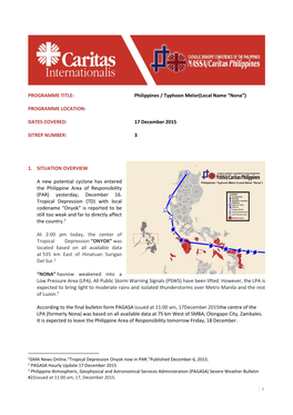 Typhoon Melor by Caritas Philippines
