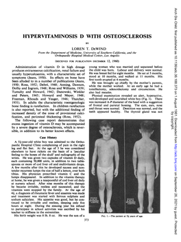 Hypervitaminosis D with Osteosclerosis