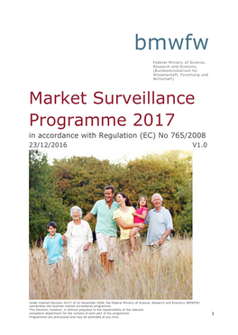 Market Surveillance Programme 2017 in Accordance with Regulation (EC) No 765/2008 23/12/2016 V1.0