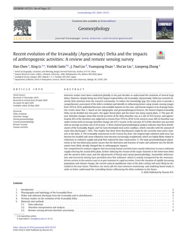 Recent Evolution of the Irrawaddy (Ayeyarwady) Delta and the Impacts of Anthropogenic Activities: a Review and Remote Sensing Survey