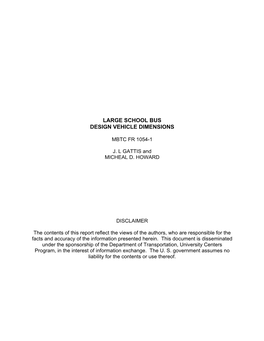 Large School Bus Design Vehicle Dimensions