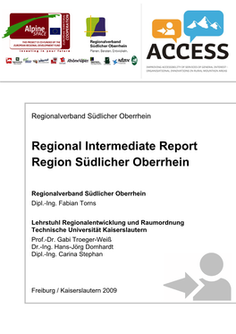 Regional Intermediate Report Region Südlicher Oberrhein