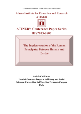 ATINER's Conference Paper Series HIS2013-0807