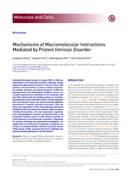 Mechanisms of Macromolecular Interactions Mediated by Protein