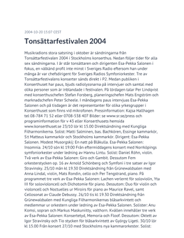 Tonsättarfestivalen 2004