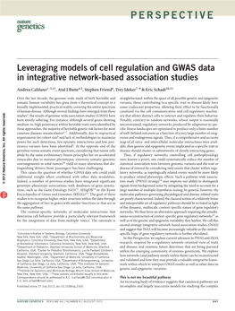 Leveraging Models of Cell Regulation and GWAS Data in Integrative Network-Based Association Studies