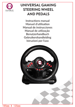 Universal Gaming Steering Wheel and Pedals