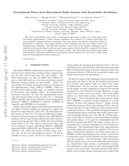 Gravitational Waves from Hierarchical Triple Systems with Kozai-Lidov Oscillation