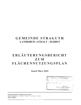 Gemeinde Straguth Erlauterungsbericht Zum Flachennutzungsplan