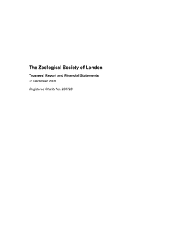 ZSL Trustees Report and Financial Statements