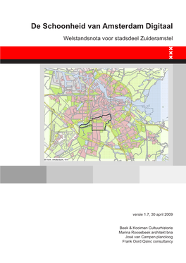 De Schoonheid Van Amsterdam Digitaal Welstandsnota Voor Stadsdeel Zuideramstel