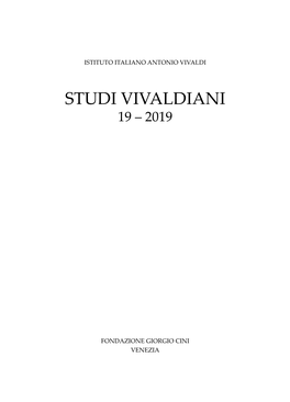 Studi Vivaldiani 19